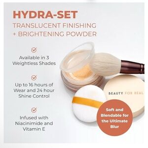 Translucent setting powder